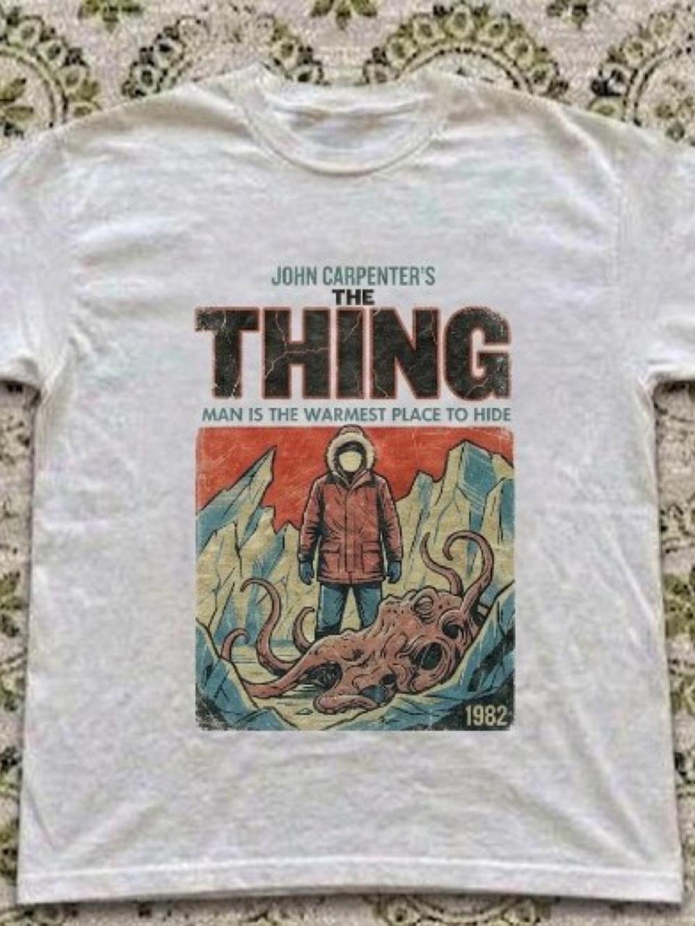Gildan Men's White Graphic Tee — John Carpenter's The Thing Print